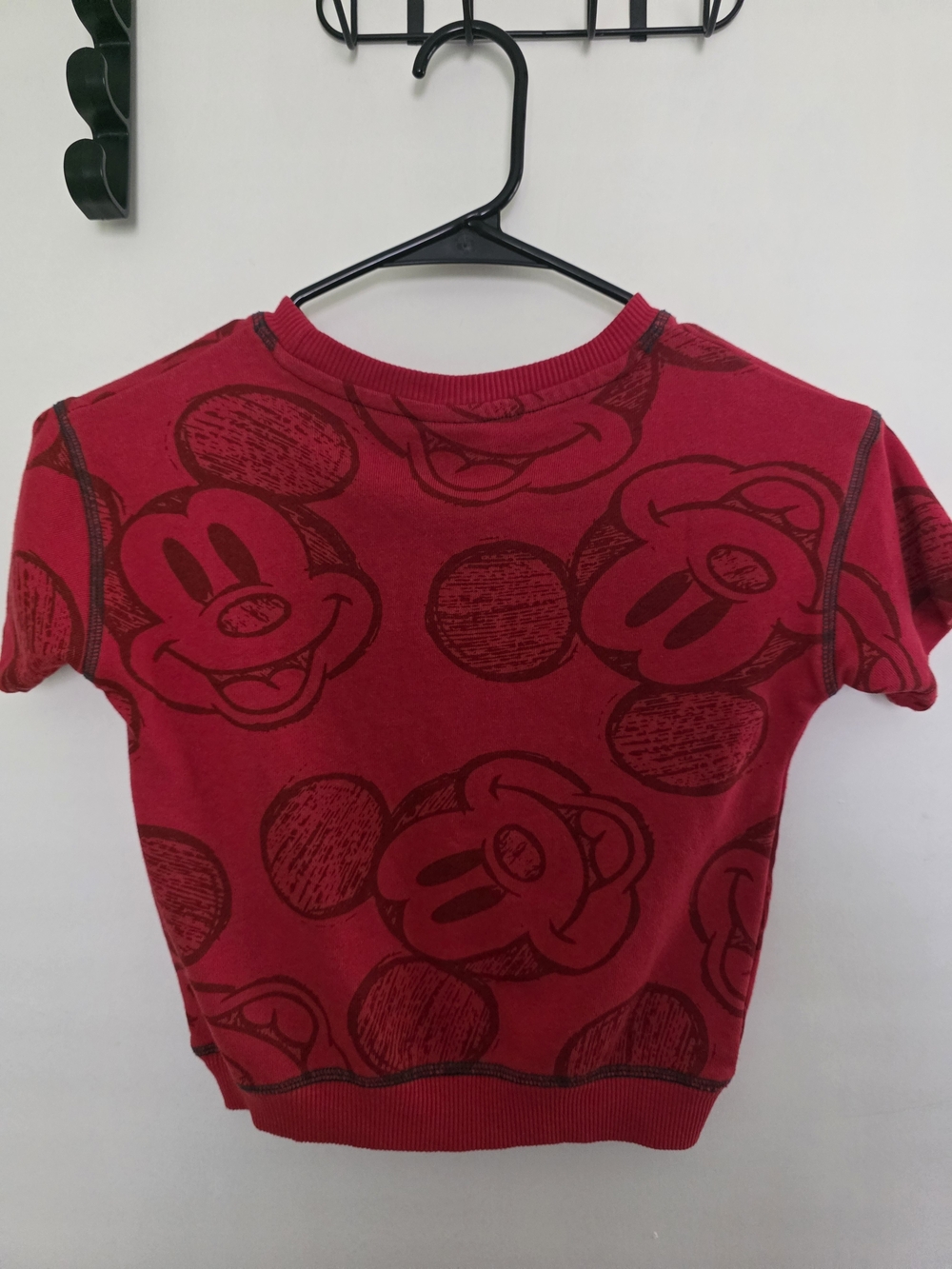 Disney Red Mickey All-Over Graphic Short Sleeve Tee